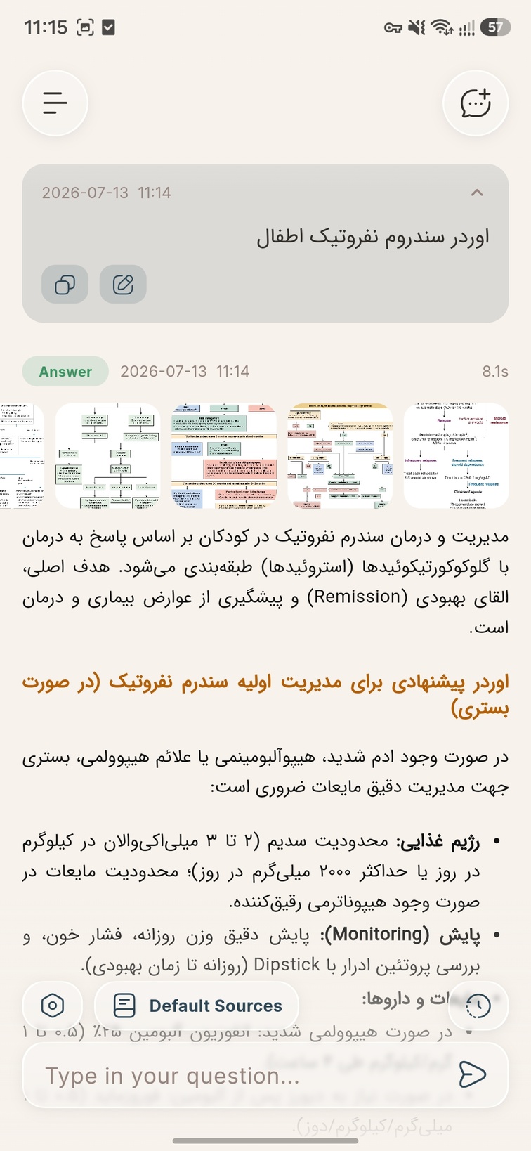 حالت پرسش مدجی‌پی‌تی در حالت روشن